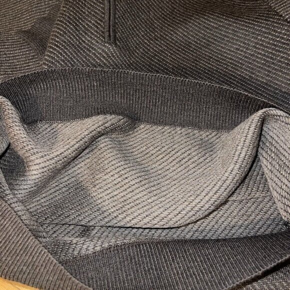 J. Hilburn Wool Sweater Mens Large Brown Quarter Zip Pullover 1/4 Zip Preppy - Picture 7 of 10